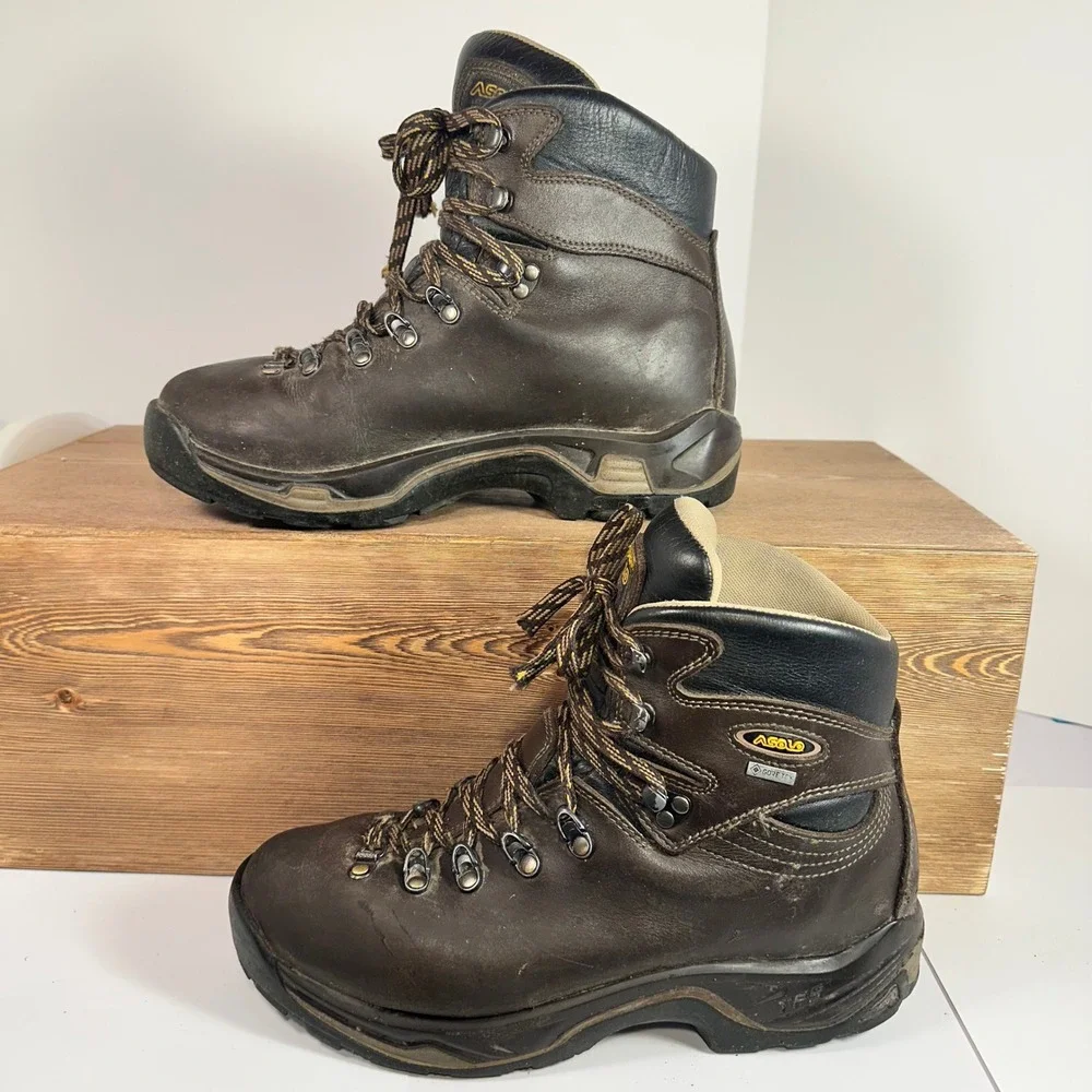 Asolo TPS 520 GV Evo Mens Hiking Boots SZ 10 Gore Tex Leather Backpacking Vibram